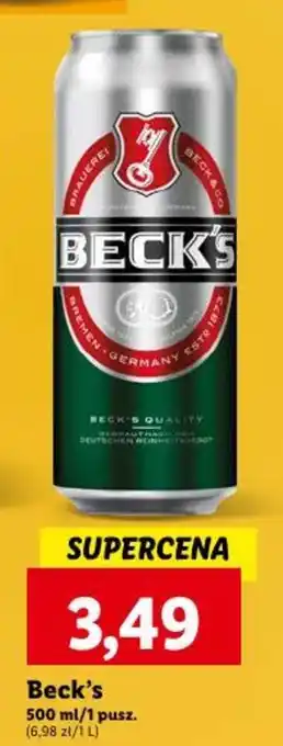 Lidl Beck's 500ml oferta
