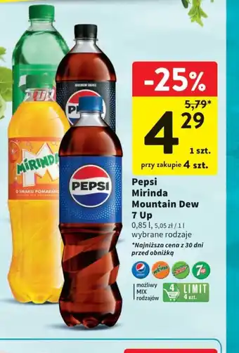 Intermarche Pepsi Mirinda Mountain Dew 7up oferta