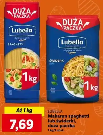 Lidl LUBELLA Makaron spaghetti lub świderki 1kg oferta