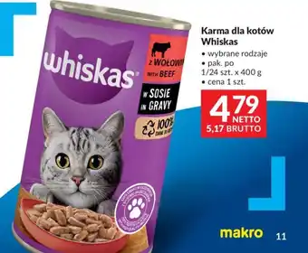 Makro Karma dla kotów Whiskas, 400 g oferta