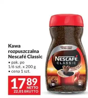 Makro Kawa rozpuszczalna Nescafé Classic, 200 g oferta