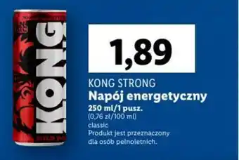 Lidl KONG STRONG Napój energetyczny 250ml oferta
