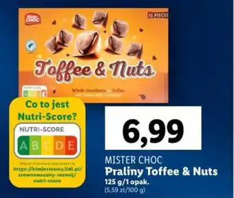 Lidl MISTER CHOC Praliny Toffee & Nuts 125 g oferta