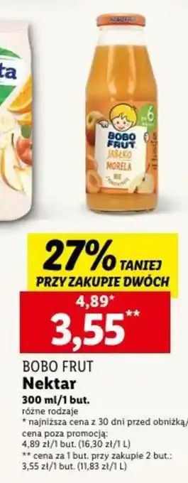 Lidl BOBO FRUT Nektar 330ml oferta