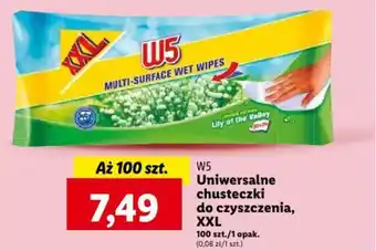 Lidl W5 Uniwersalne chusteczki do czyszczenia, XXL 100szt oferta