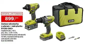 Leroy Merlin Zestaw wkrętarka z udarem + zakrętarka RYOBI ONE+ oferta