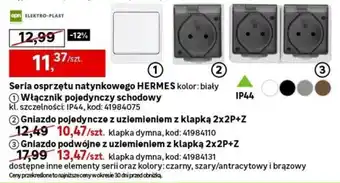 Leroy Merlin Seria osprzętu natynkowego HERMES oferta