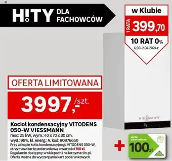 Leroy Merlin Kocioł kondensacyjny VITODENS 050-W VIESSMANN oferta