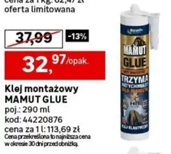 Leroy Merlin Klej montażowy MAMUT GLUE oferta