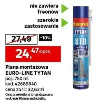 Piana montażowa EURO-LINE TYTAN
