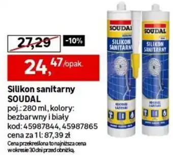 Leroy Merlin Silikon sanitarny SOUDAL oferta