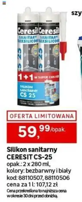 Silikon sanitarny CERESIT CS-25