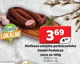 Delfin Kiełbasa wiejska podolszańska Smaki Podolsza 100g oferta