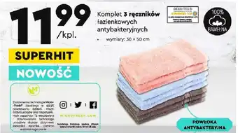 Biedronka Komplet 3 ręczników łazienkowych oferta