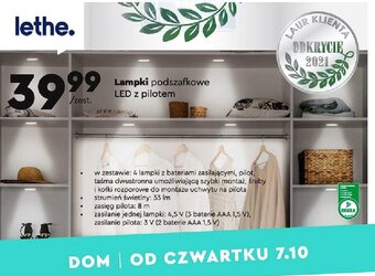 Biedronka Lampki podszafkowe LED z pilotem oferta
