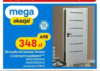 Castorama Skrzydło drzwiowe Toreno z czarnymi szybkami oferta