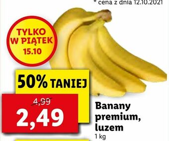 Lidl Banany premium, luzem oferta