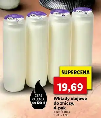 Lidl Wkłady olejowe do zniczy, 4-pak oferta