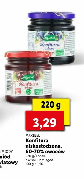 Lidl Konfitura niskosłodzona, 60-70% owoców oferta