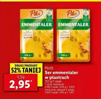 Lidl Ser emmentaler w plastrach oferta