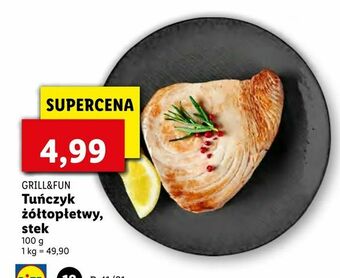 Lidl Tuńczyk żółtopłetwy, stek oferta