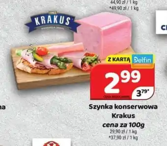 Delfin Szynka konserwowa Krakus 100g oferta