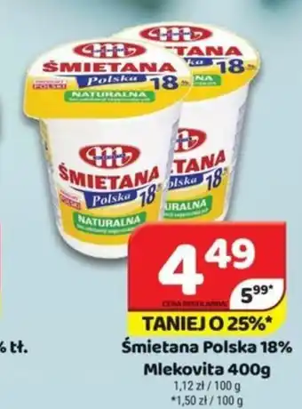 Delfin Śmietana Polska 18% Mlekovita 400g oferta