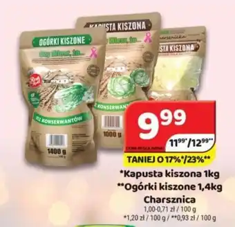 Delfin Kapusta kiszona 1kg, Ogórki kiszone 1,4kg Charsznica oferta