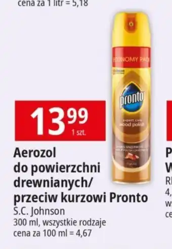 E.Leclerc Aerozol do powierzchni drewnianych/ przeciw kurzowi Pronto 300 ml oferta