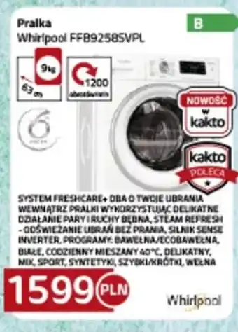 Kakto Pralka Whirlpool oferta