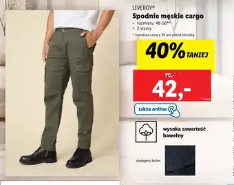 Lidl Spodnie męskie Livergy oferta