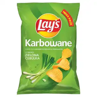 Netto Lay's Max Chipsy ziemniaczane karbowane o smaku zielonej cebulki 190 g oferta