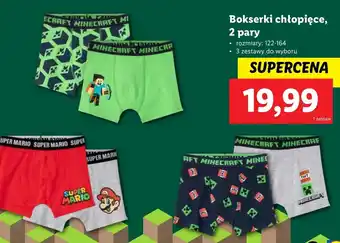 Lidl Bokserki chłopięce Minecraft oferta