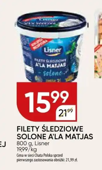 Chata Polska FILETY ŚLEDZIOWE SOLONE A'LA MATJAS 800 g oferta