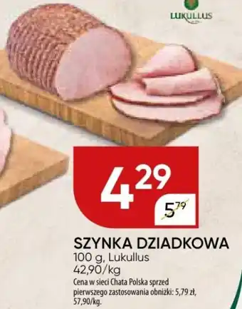 Chata Polska SZYNKA DZIADKOWA 100 g, Lukullus oferta