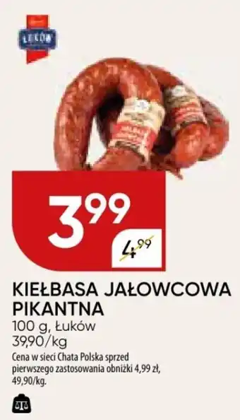 Chata Polska KIEŁBASA JAŁOWCOWA PIKANTNA 100 g, Łuków oferta