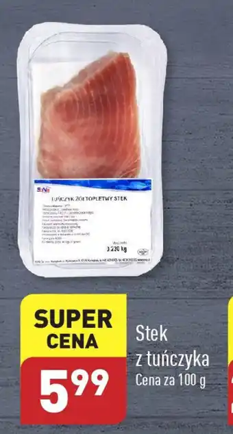 ALDI Stek z tuńczyka 100 g oferta