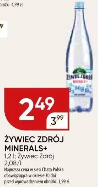 Chata Polska ŻYWIEC ZDRÓJ MINERALS+ 1,2 L oferta