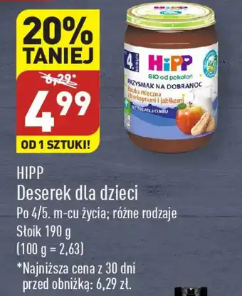 ALDI HIPP Deserek dla dzieci 190 g oferta