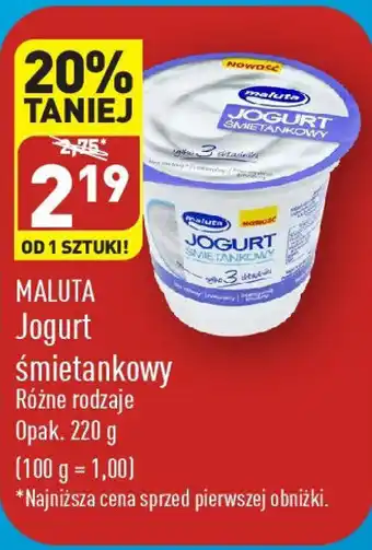 ALDI MALUTA Jogurt śmietankowy 220 g oferta