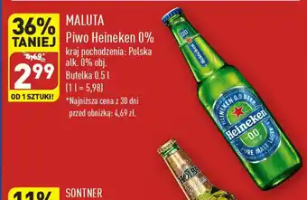 ALDI MALUTA Piwo Heineken 0%, 0,5 l oferta
