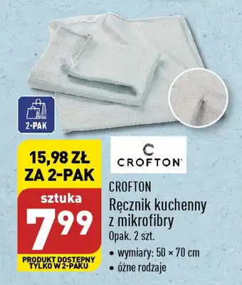 ALDI CROFTON Ręcznik kuchenny z mikrofibry 2 szt. oferta