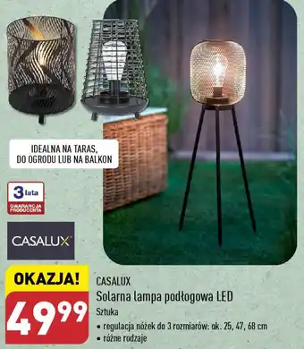 ALDI CASALUX Solarna lampa podłogowa LED oferta