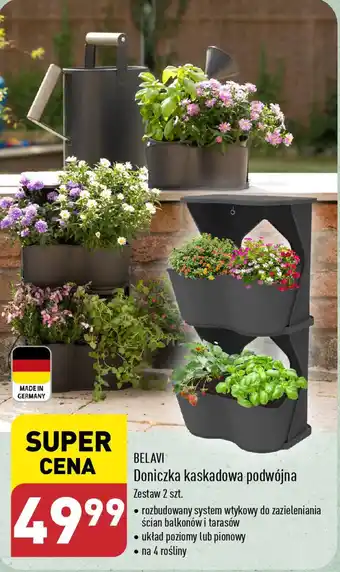 ALDI BELAVI Doniczka kaskadowa podwójna 2 szt. oferta