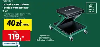 Lidl PARKSIDE Leżanka warsztatowa i stołek warsztatowy 2 w 1 oferta