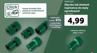 Lidl PARKSIDE Złączka lub element naprawczy do węży ogrodowych oferta