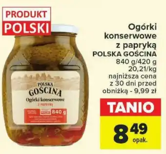 Carrefour Ogórki konserwowe z papryką POLSKA GOŚCINA 840 g / 420 g oferta