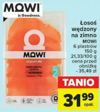 Carrefour Łosoś wędzony na zimno MOWI 150 g oferta