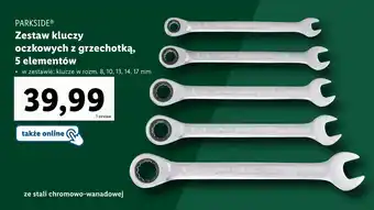 Lidl Zestaw kluczy oczkowych Parkside oferta