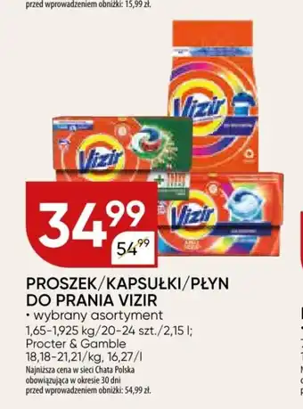 Chata Polska PROSZEK/KAPSUŁKI/PŁYN DO PRANIA VIZIR 1,65-1,925 kg oferta